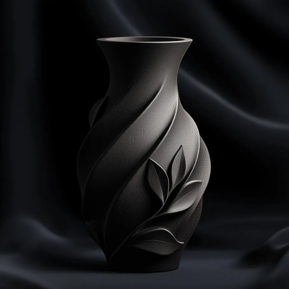 Dekoratif Kıvrım Desenli Vazo